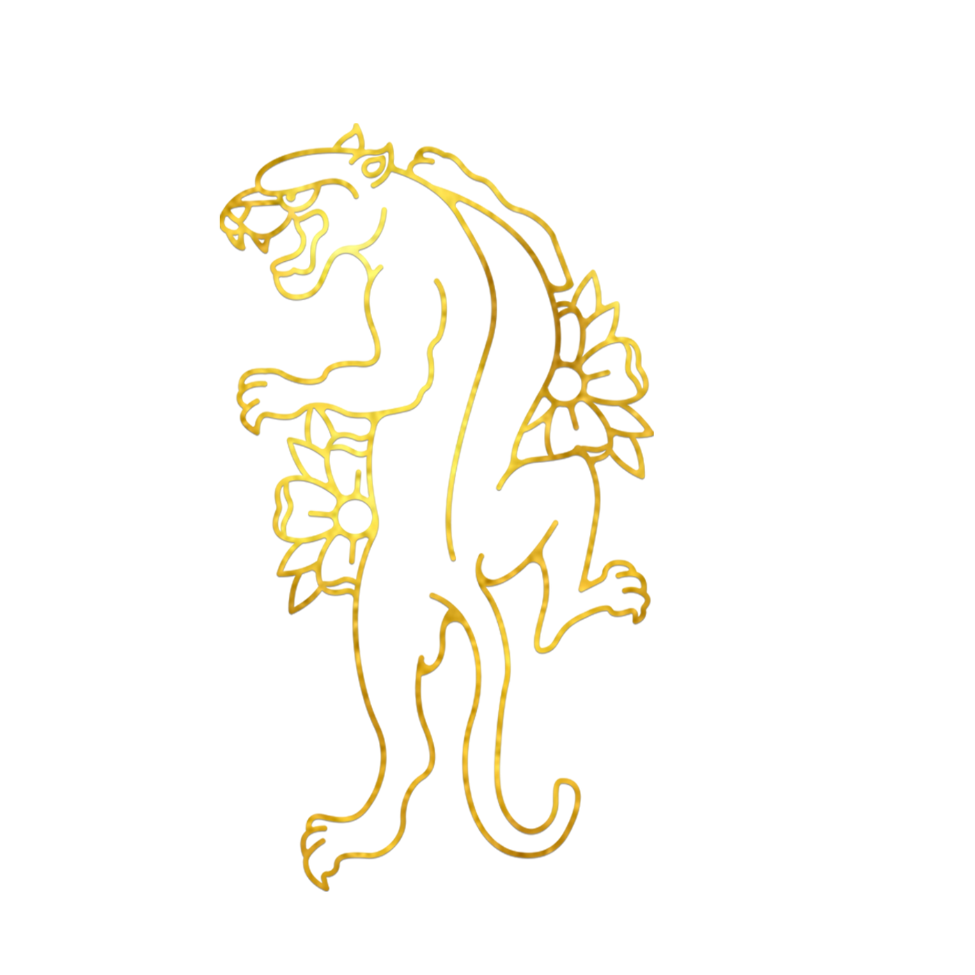 Panther Gold Foil Decal